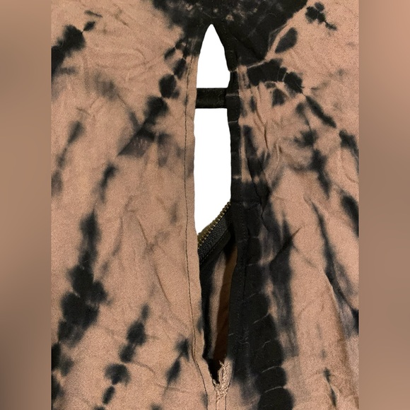 Harley Davidson tie dye zipper shirt blouse top keyhole back womens XL - Picture 3 of 9